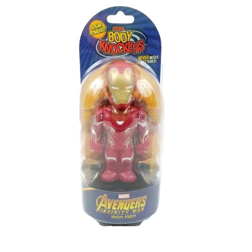 Neca Solar Powered Body Knockers Avengers Infinity War Iron Man Red Gold NEW